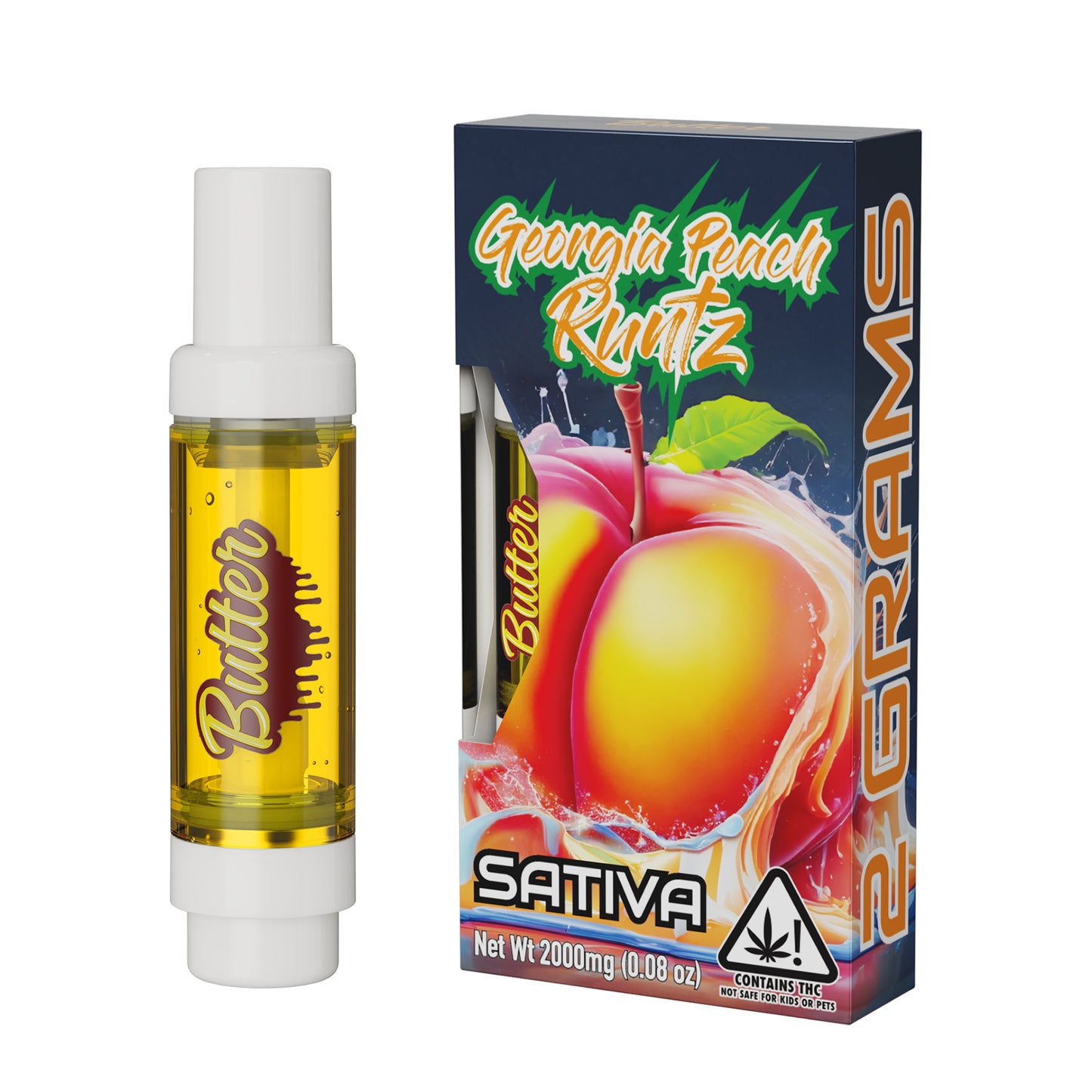 2mL Cartridge - Georgia Peach Runtz (2-gram)